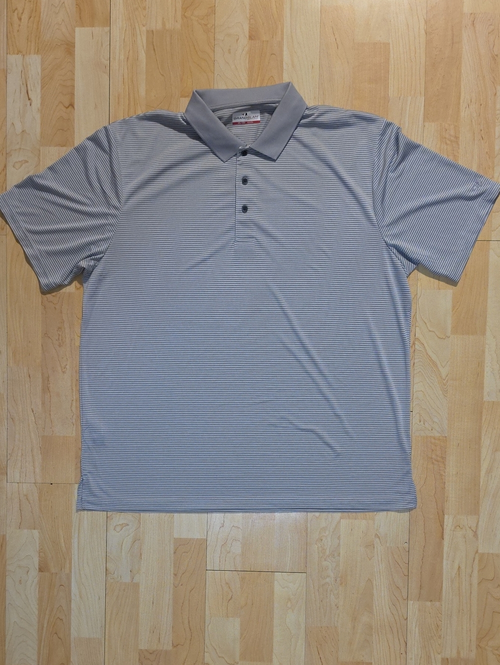 Grand Slam Golf Performance Men's Gray and White Polo Shirt Size XXL Pre-owned